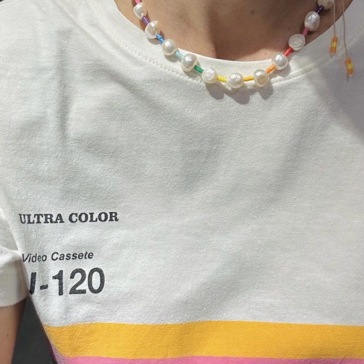 colar pérolas rainbow