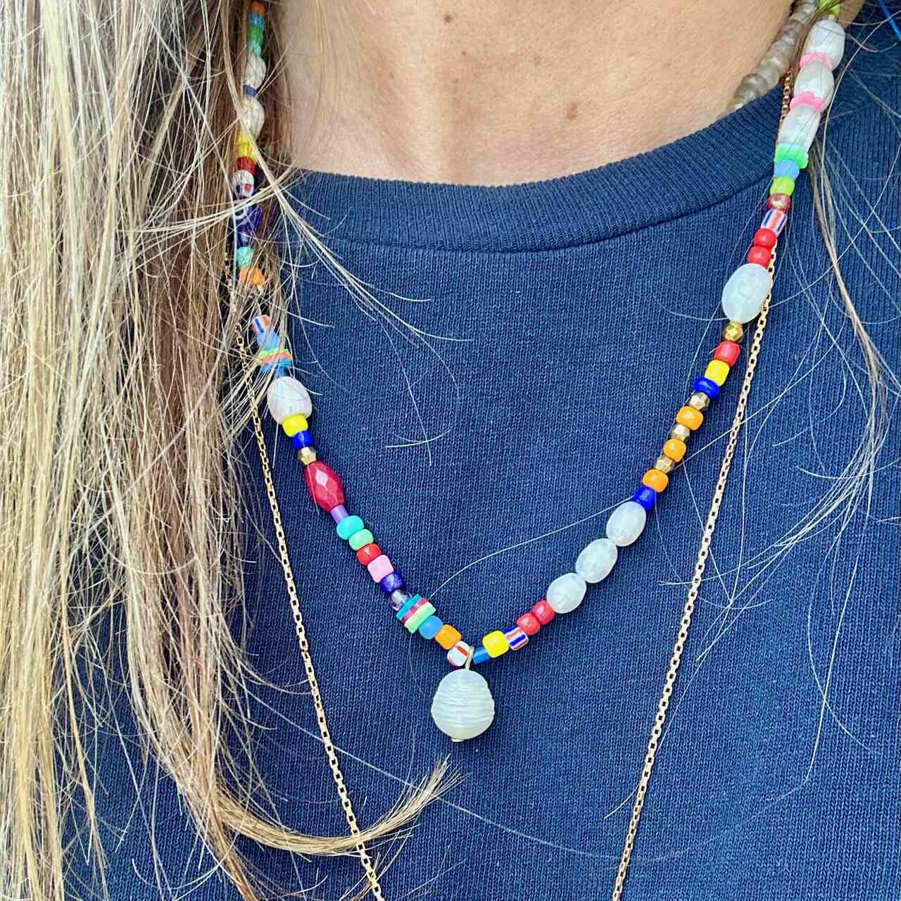 colar sprinkles com pingente pérola