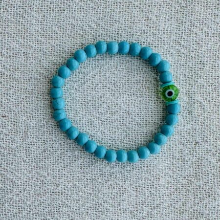 pulseira beads vermelho e branco