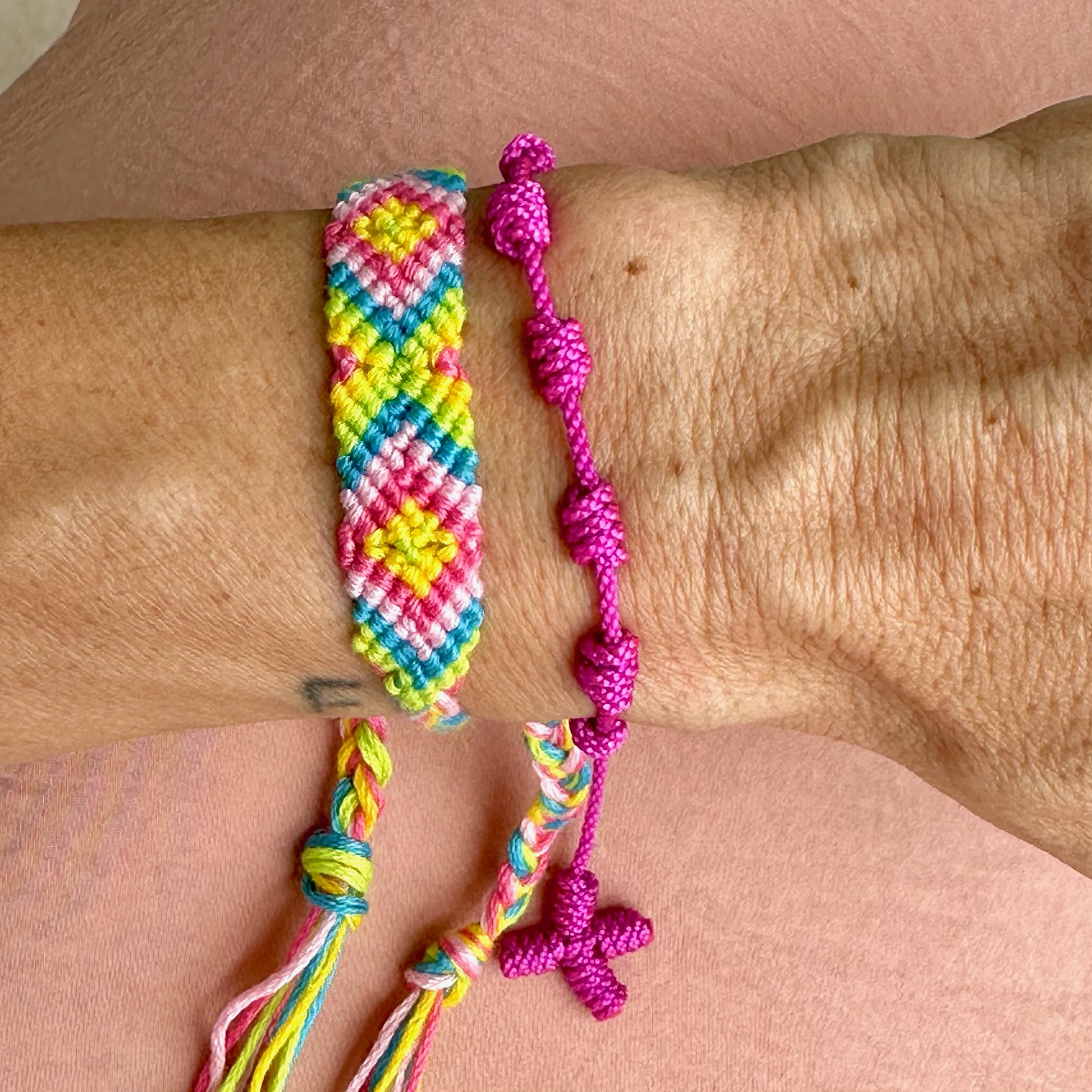 set trança algodão pinguim & terço colorido