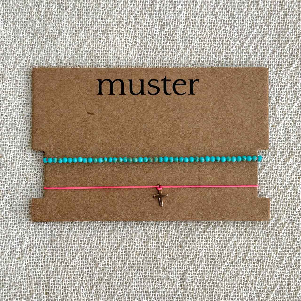 set crucifixo golden pink