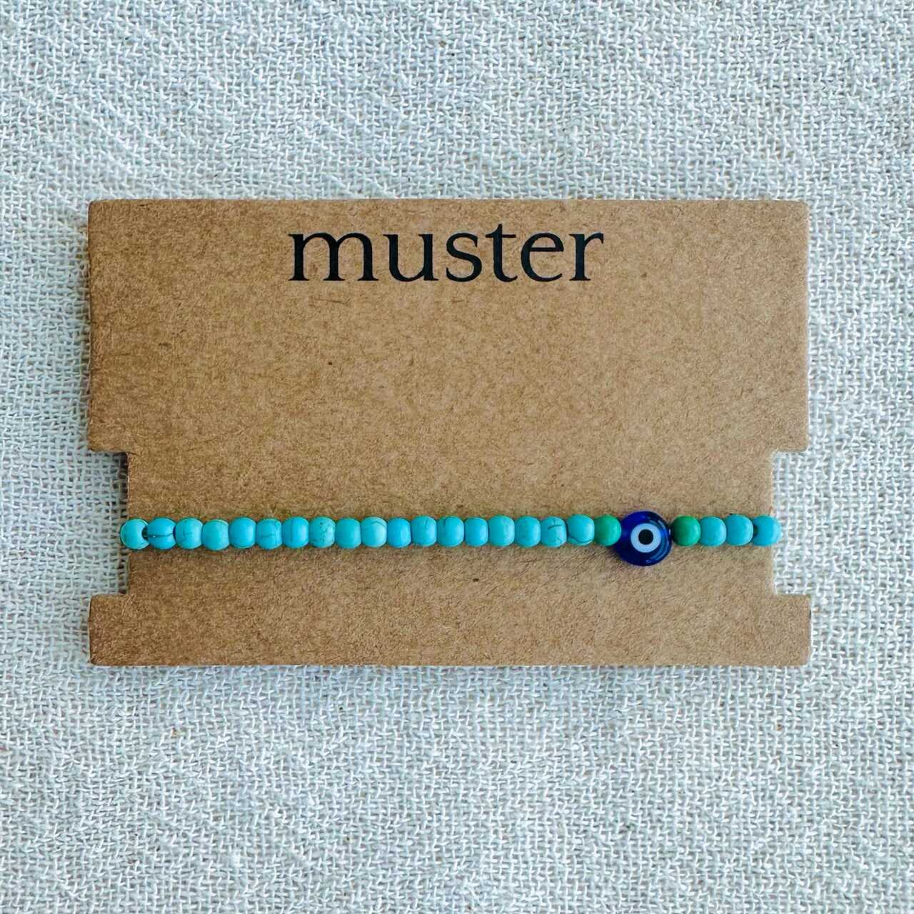 pulseira beads vermelho e branco