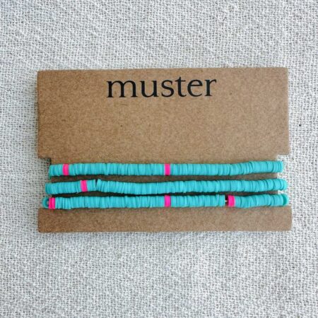 pulseira beads vermelho e branco