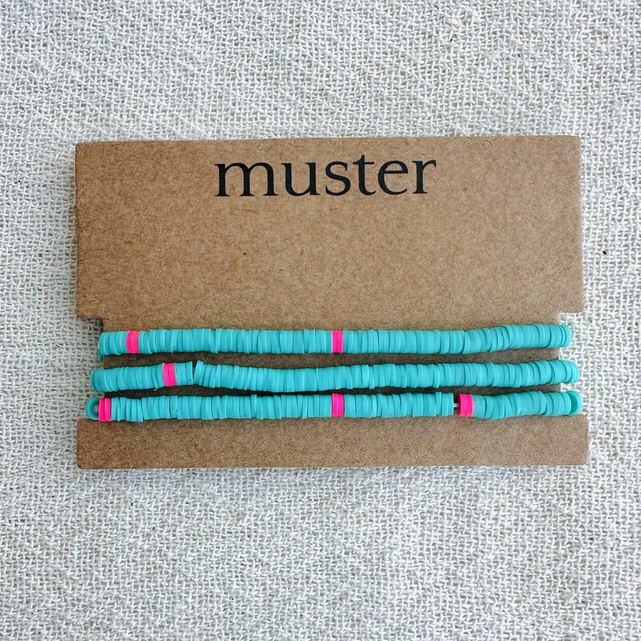 pulseira beads vermelho e branco