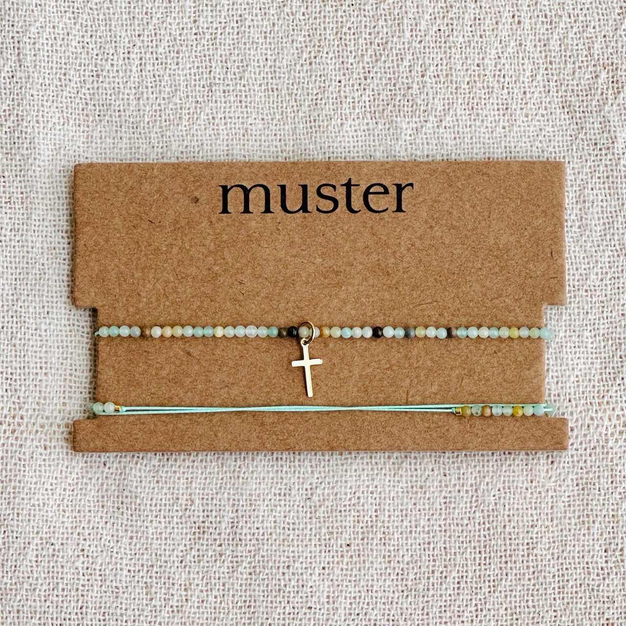 colar tiny acqua crucifixo gold