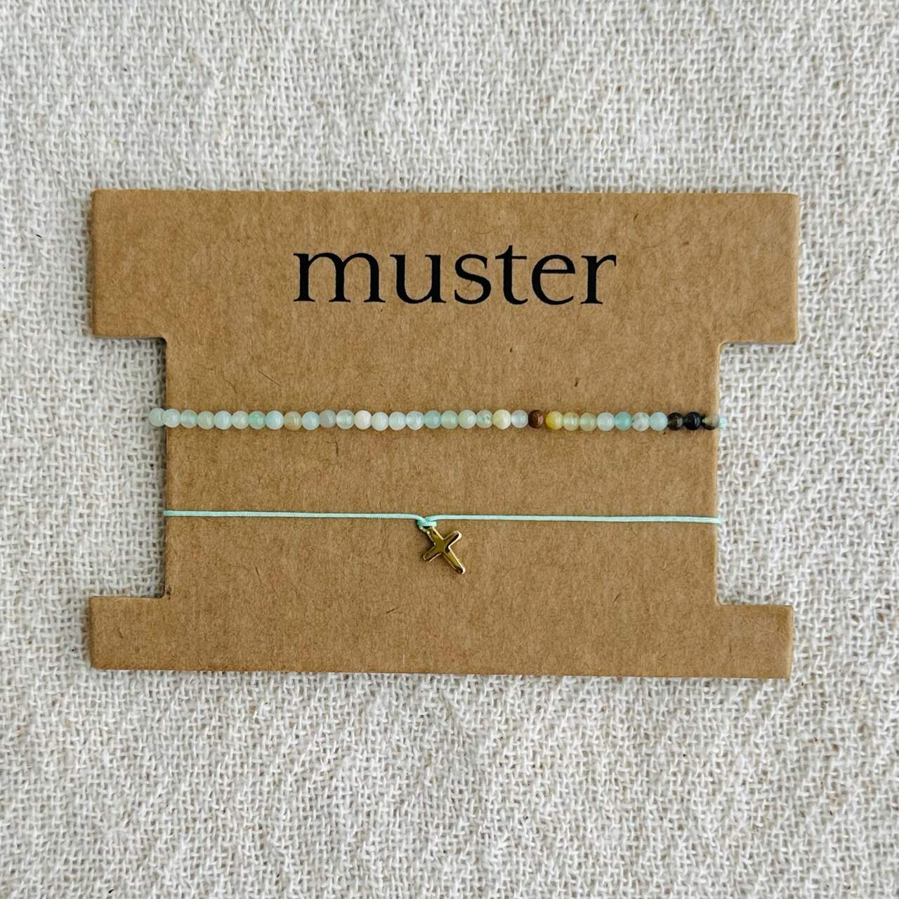 set tiny acqua crucifixo gold